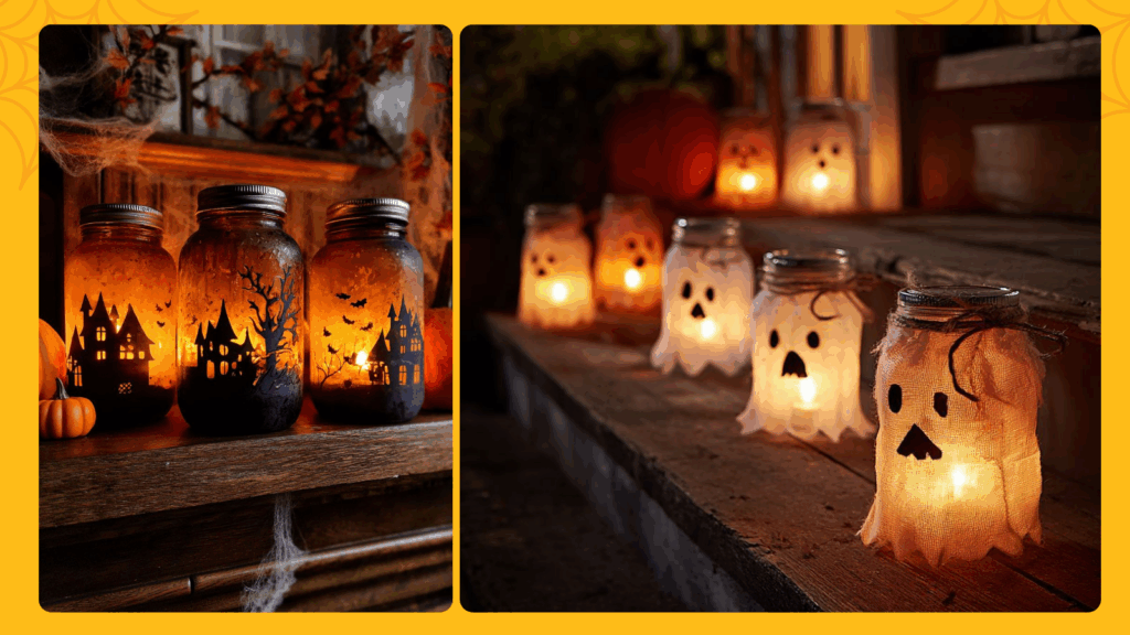 Upcycled Jars for Halloween